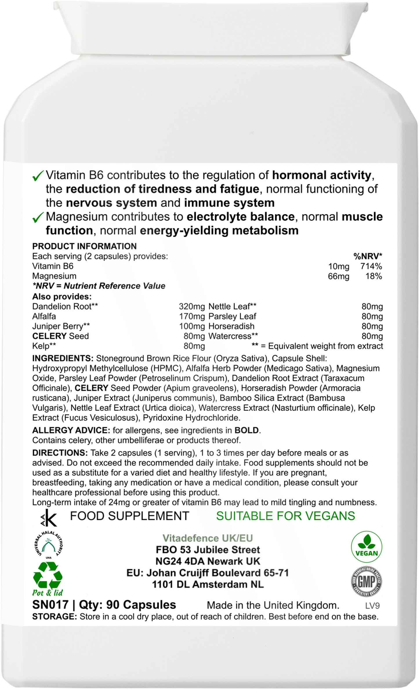 Dandelion Multi | With Vitamin B6, Magnesium & Botanicals – 90 Capsules