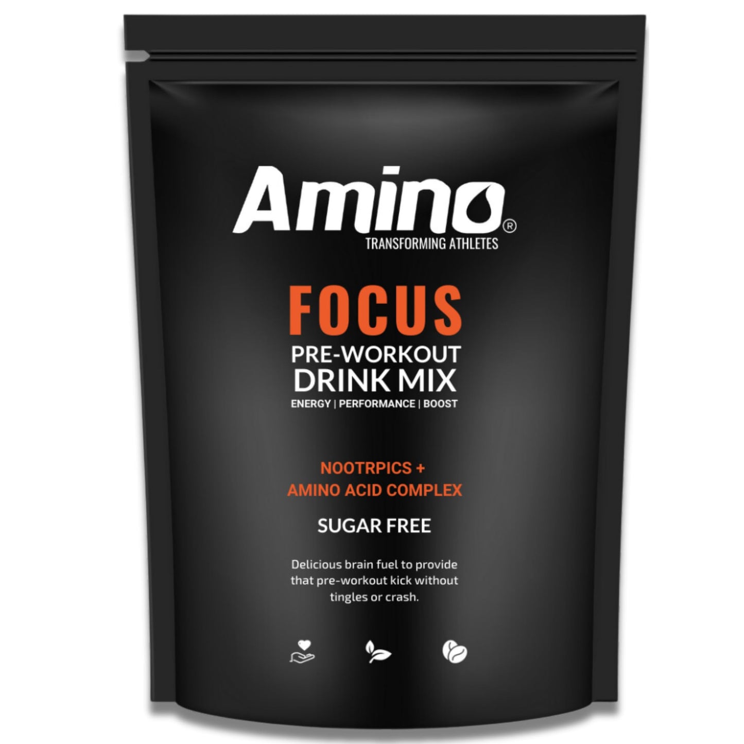 Amino Focus - Pre Workout Powder - 8000mg with Caffeine, Creatine, Citrulline & Tyrosine - Amino Acid Nootropic - Preworkout Drink Men & Women - Sugar