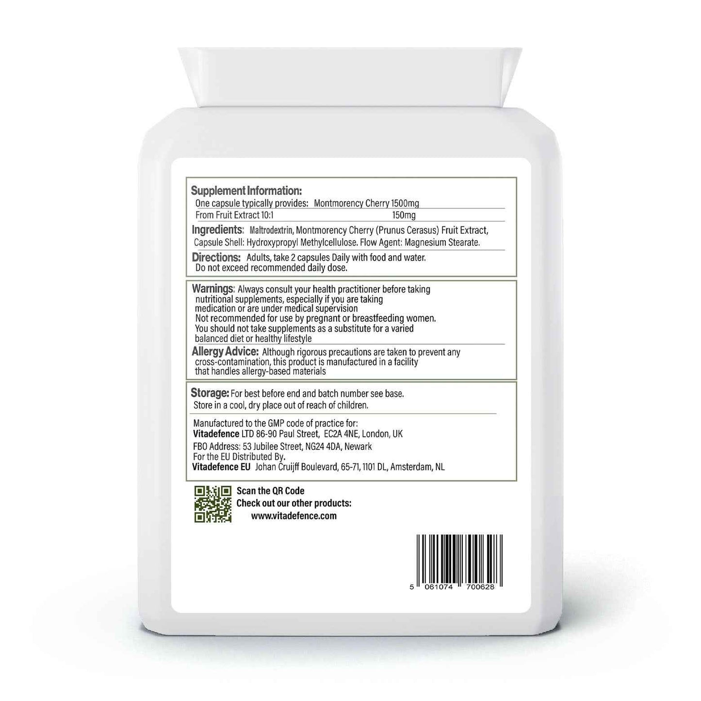 Montmorency | Pure Cherry Extract 1500mg – 90 Capsules