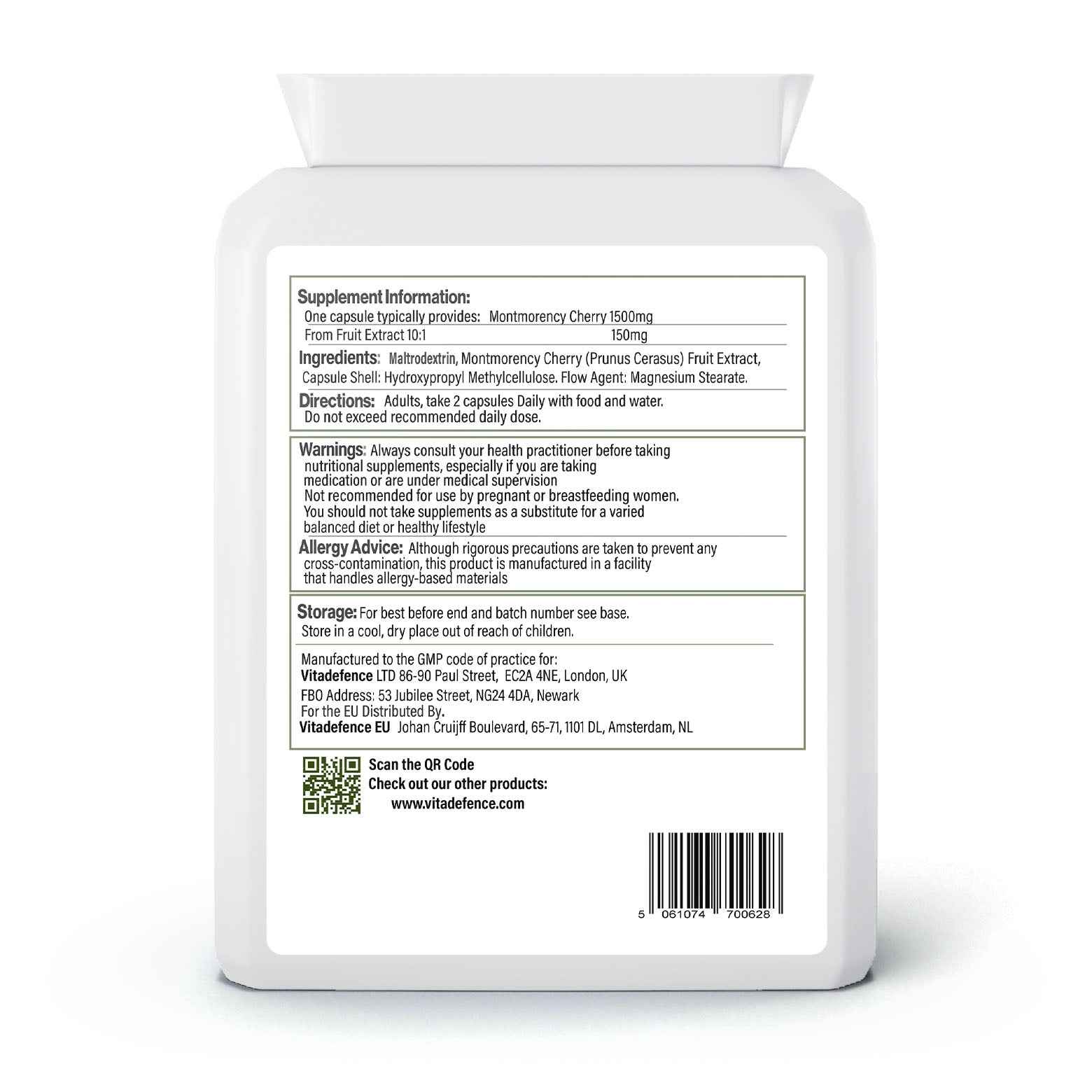 Montmorency | Pure Cherry Extract 1500mg – 90 Capsules