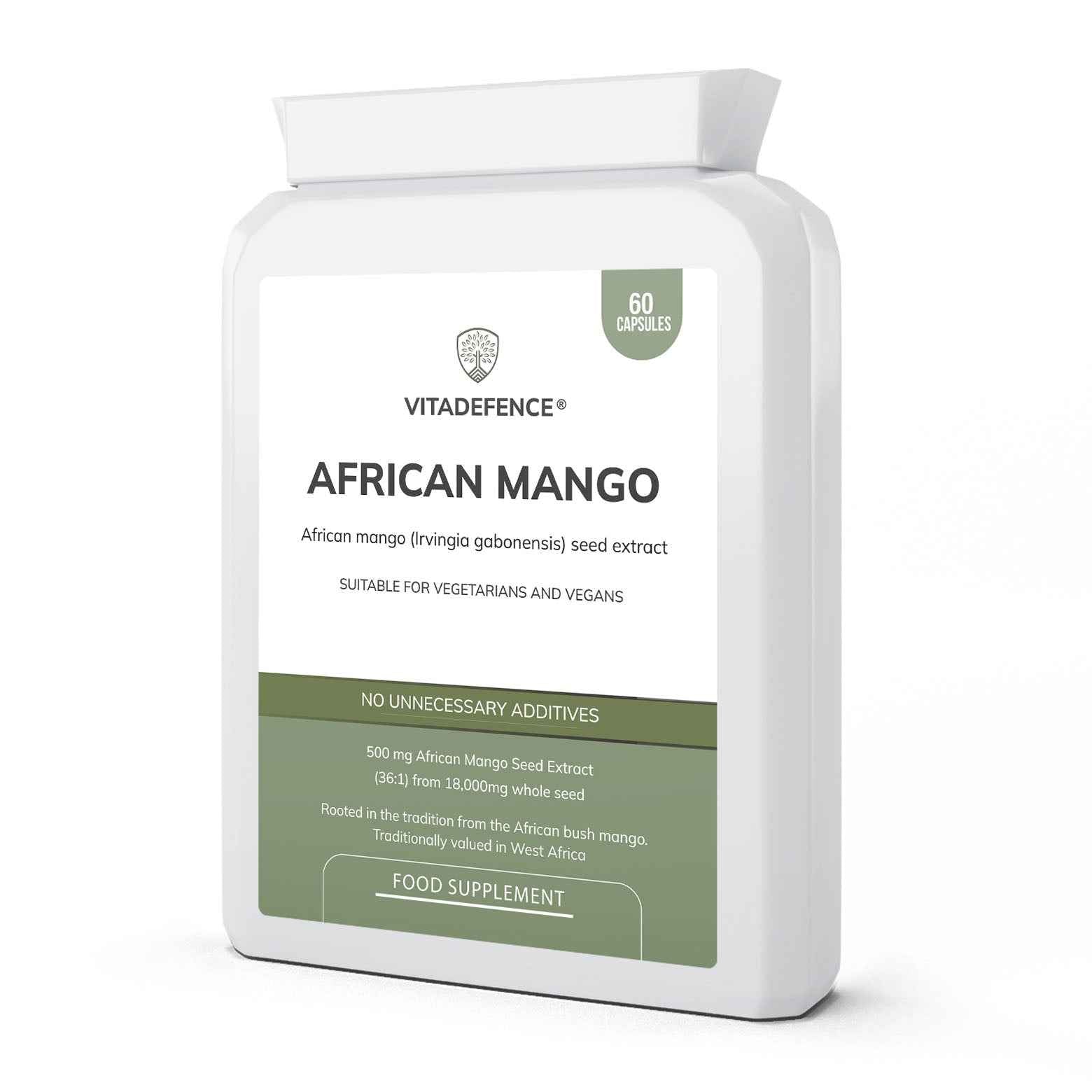 African Mango | Pure Seed Extract 18,000mg Equivalent – 60 Capsules