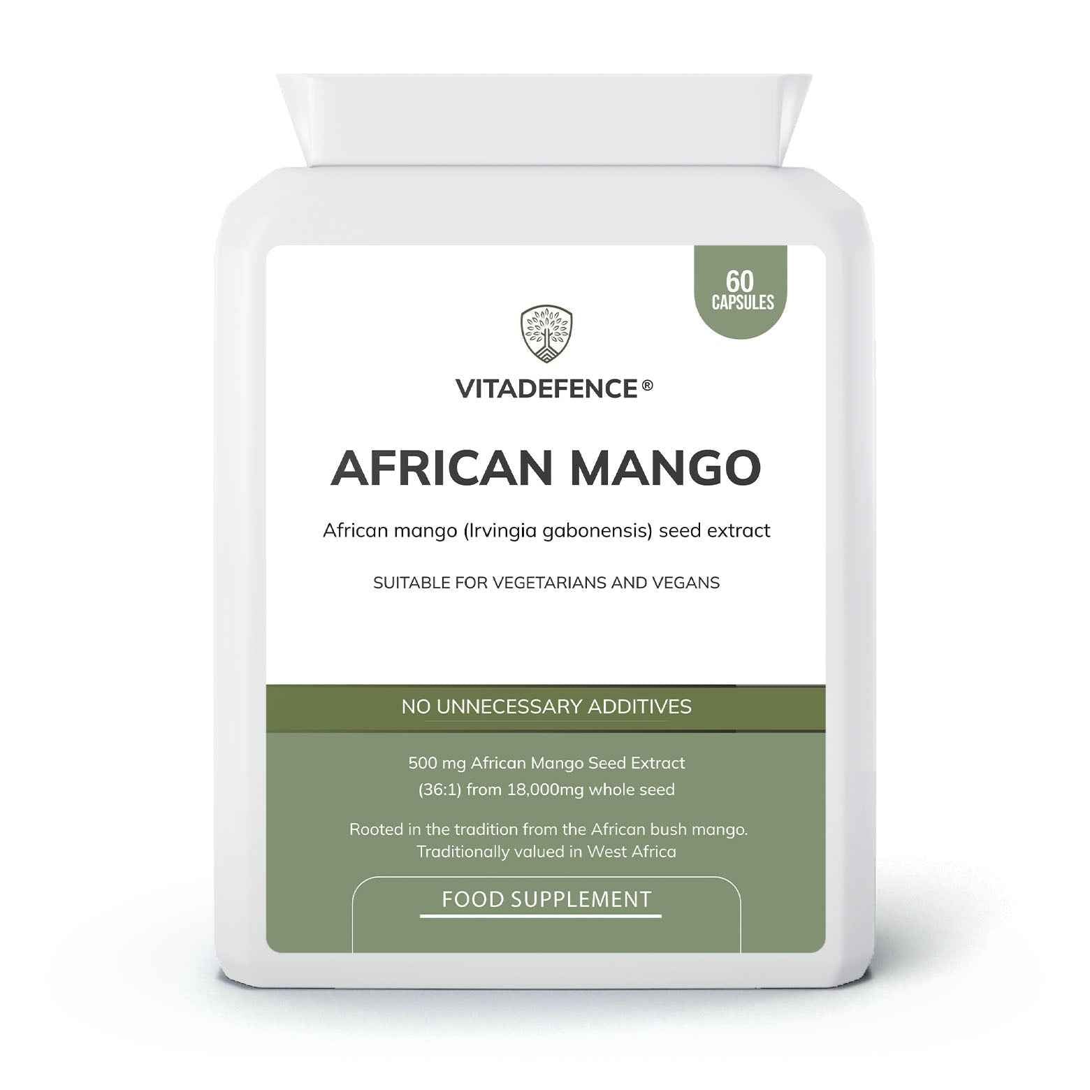 African Mango | Pure Seed Extract 18,000mg Equivalent – 60 Capsules