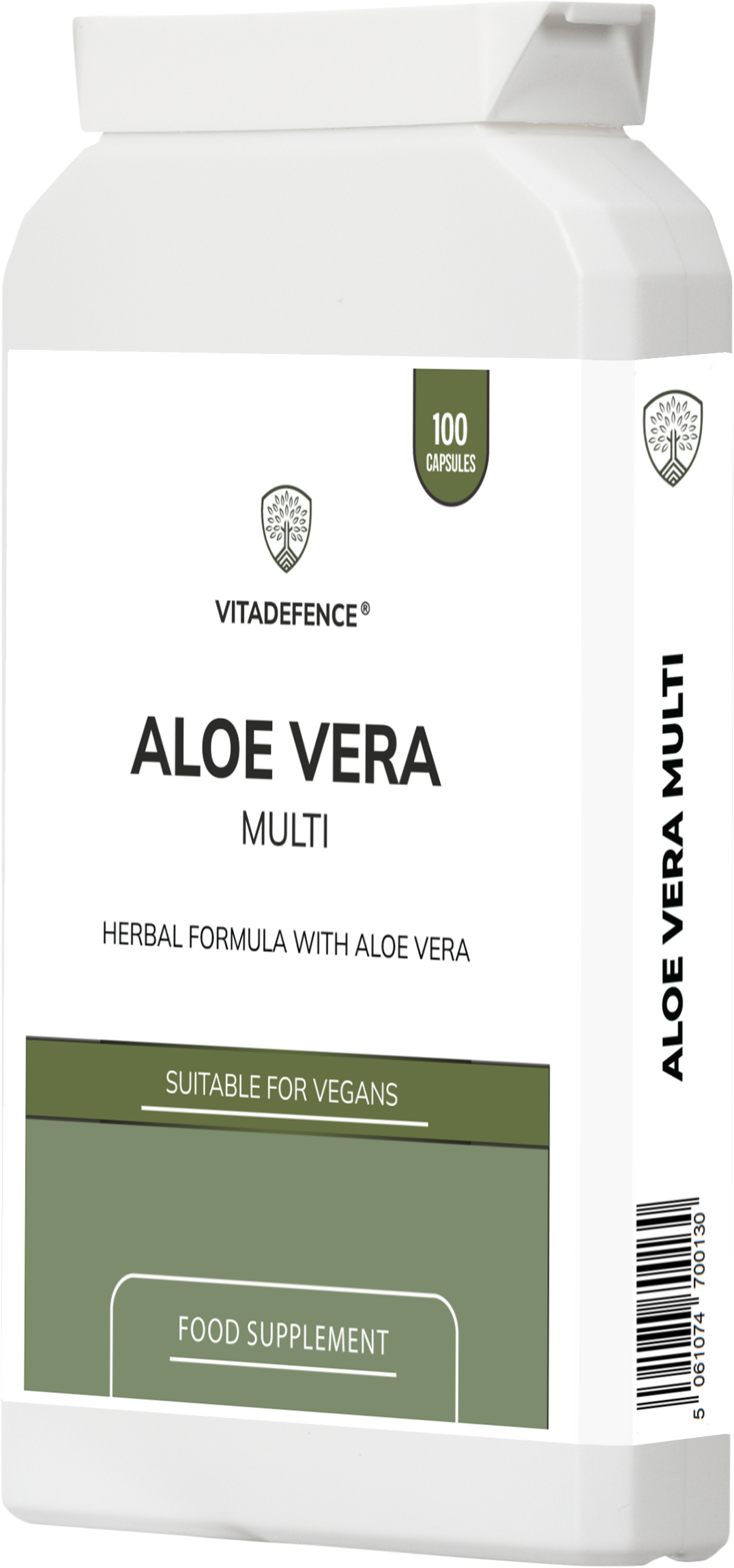 Aloe Vera Capsules | With Rhubarb, Fennel, Ginger & Botanicals – 100 Vegan Capsules