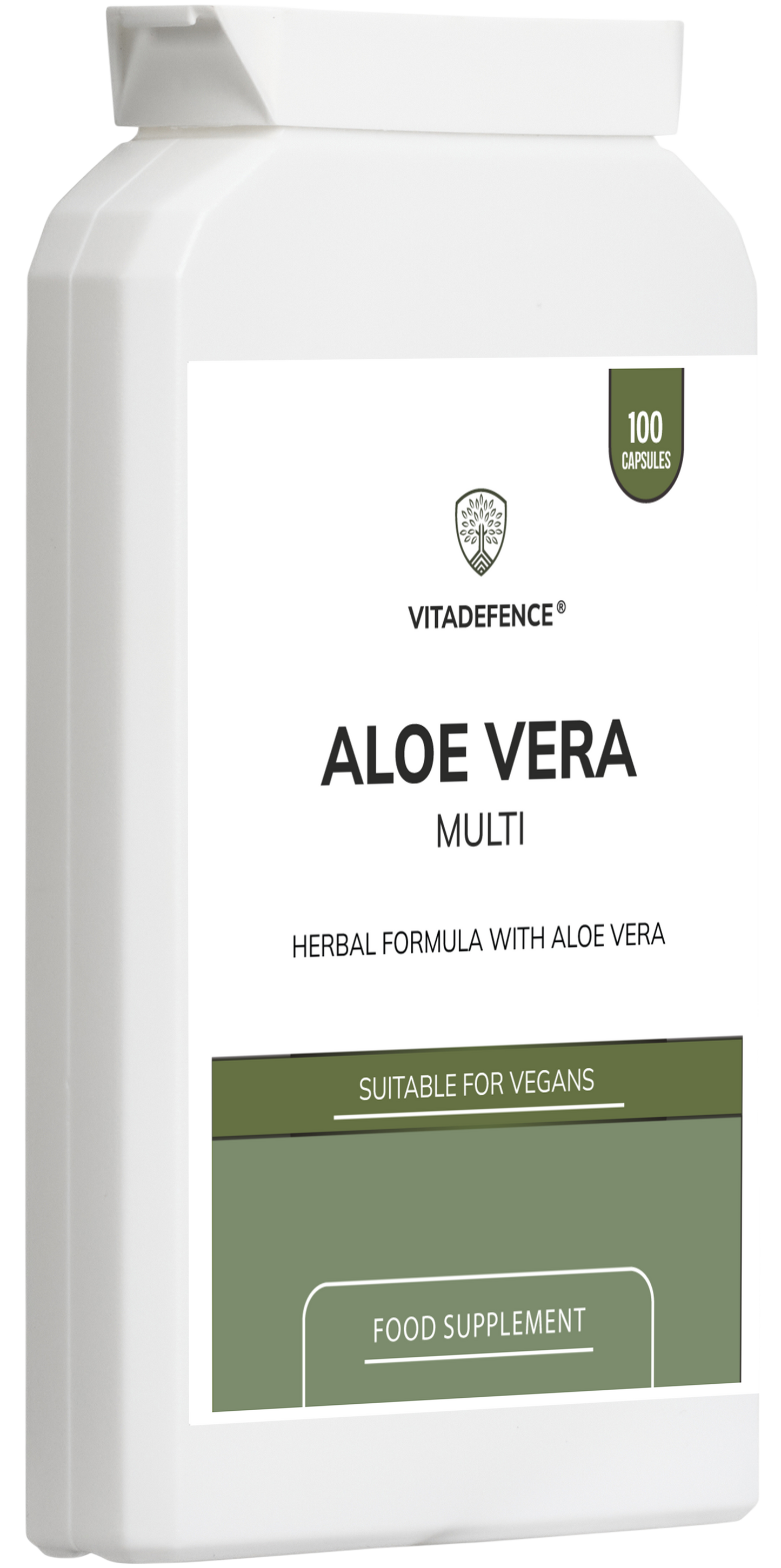 Aloe Vera Capsules | With Rhubarb, Fennel, Ginger & Botanicals – 100 Vegan Capsules