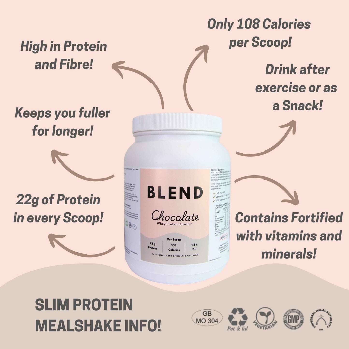 Organic Whey Protein Powder - Chocolate Flavour