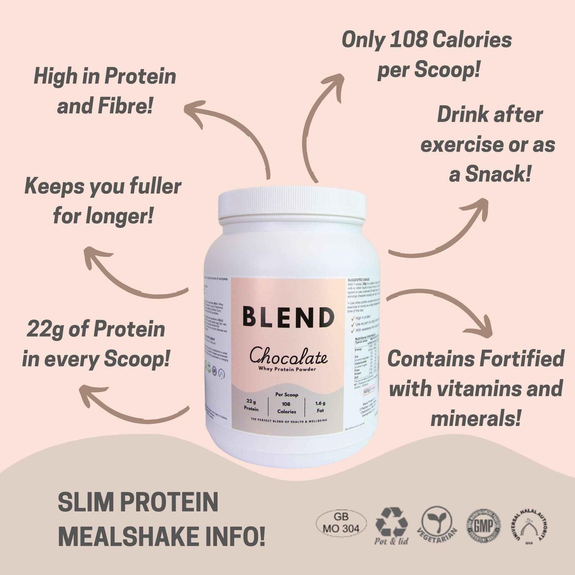 Organic Whey Protein Powder - Chocolate Flavour