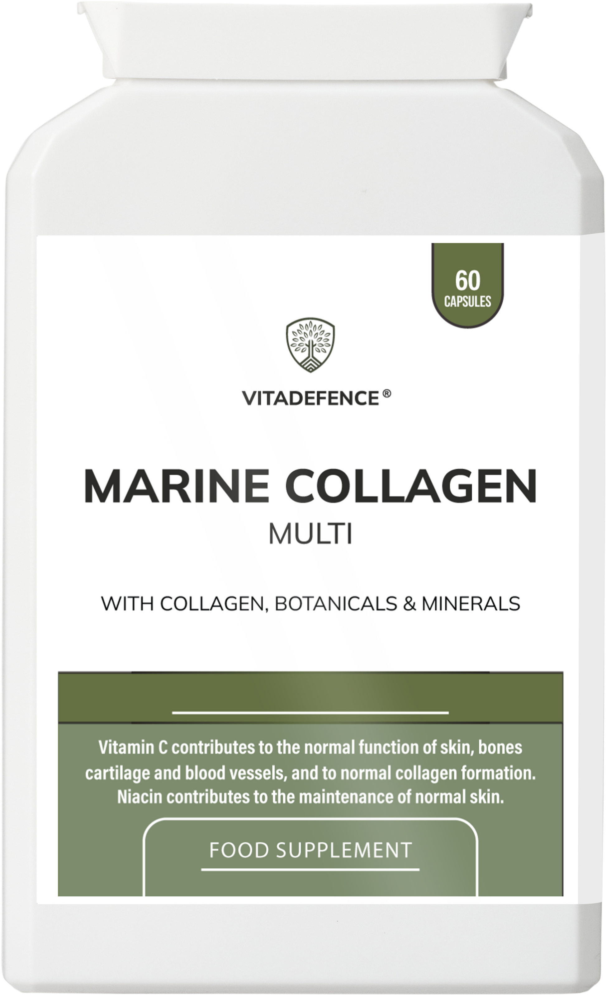 Marine Collagen Multi | With Vitamin C, Zinc & Biotin – 60 Capsules