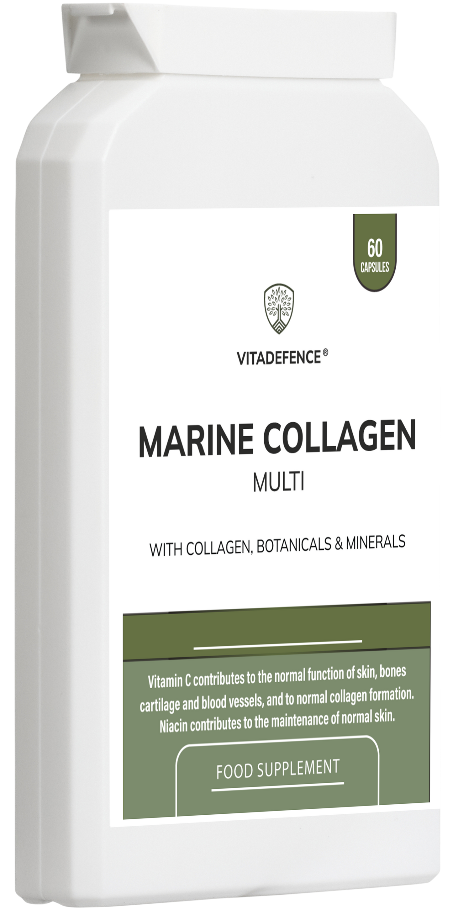 Marine Collagen Multi | With Vitamin C, Zinc & Biotin – 60 Capsules