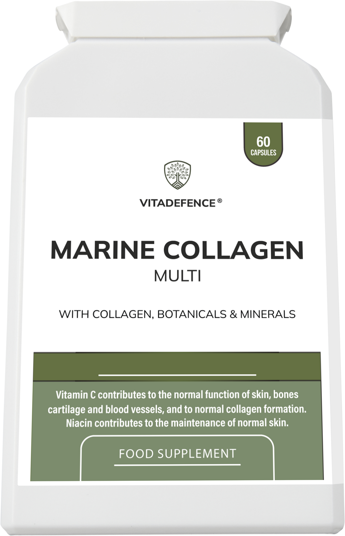 Marine Collagen Multi | With Vitamin C, Zinc & Biotin – 60 Capsules