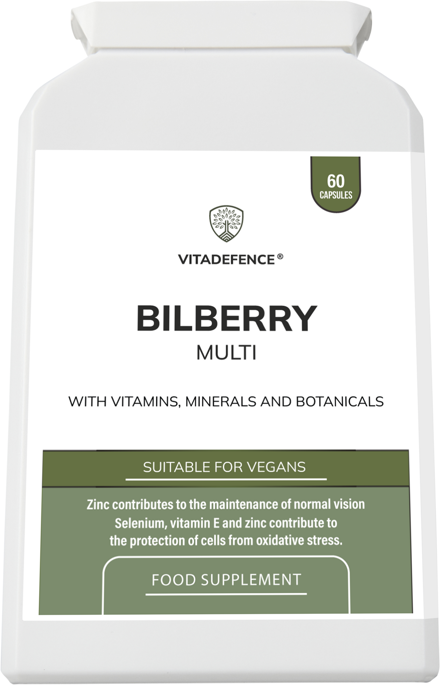 Bilberry Multi | With Pine Bark, Lutein, Zinc, Selenium & Vitamins – 60 Capsules