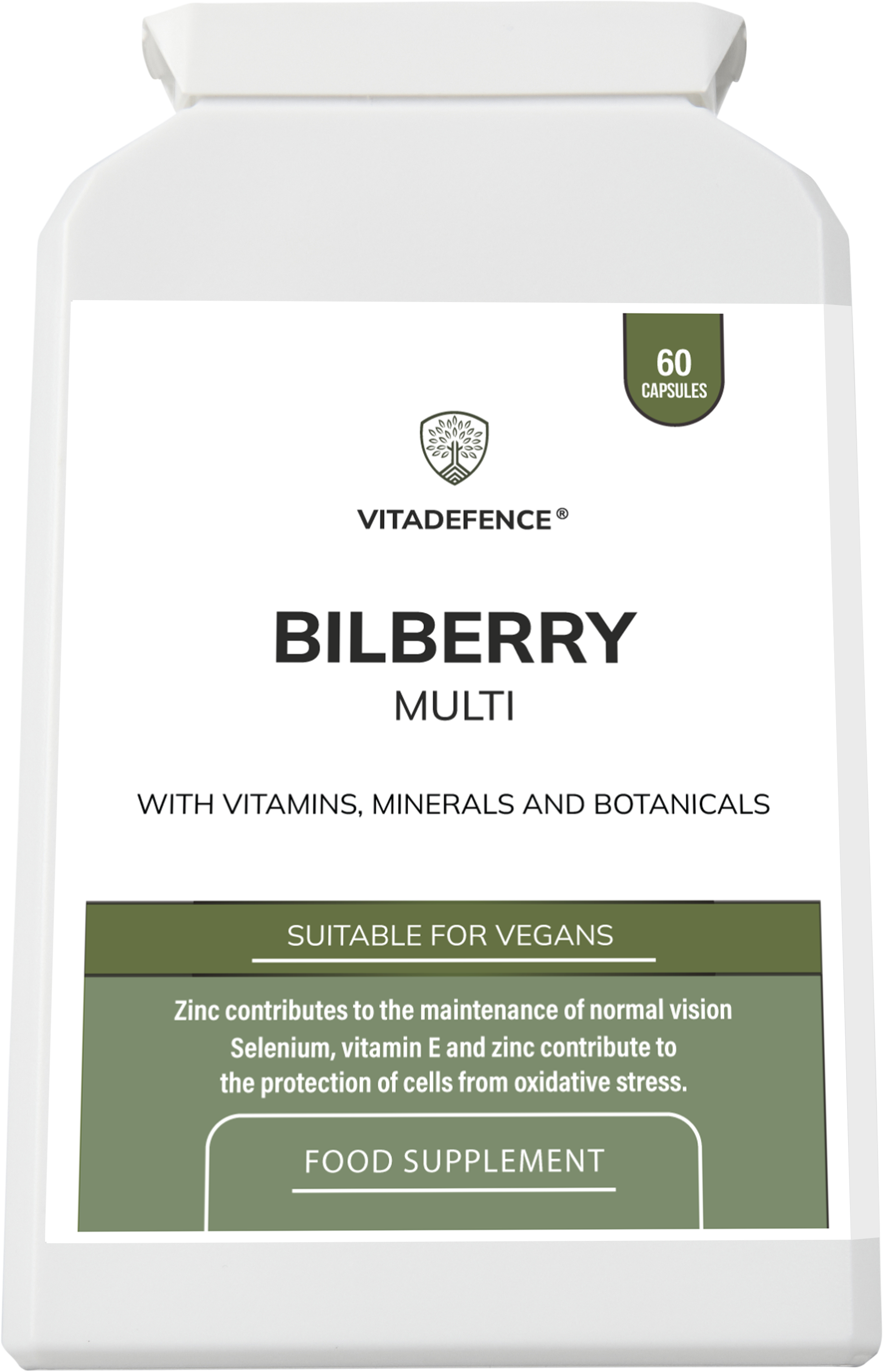 Bilberry Multi | With Pine Bark, Lutein, Zinc, Selenium & Vitamins – 60 Capsules