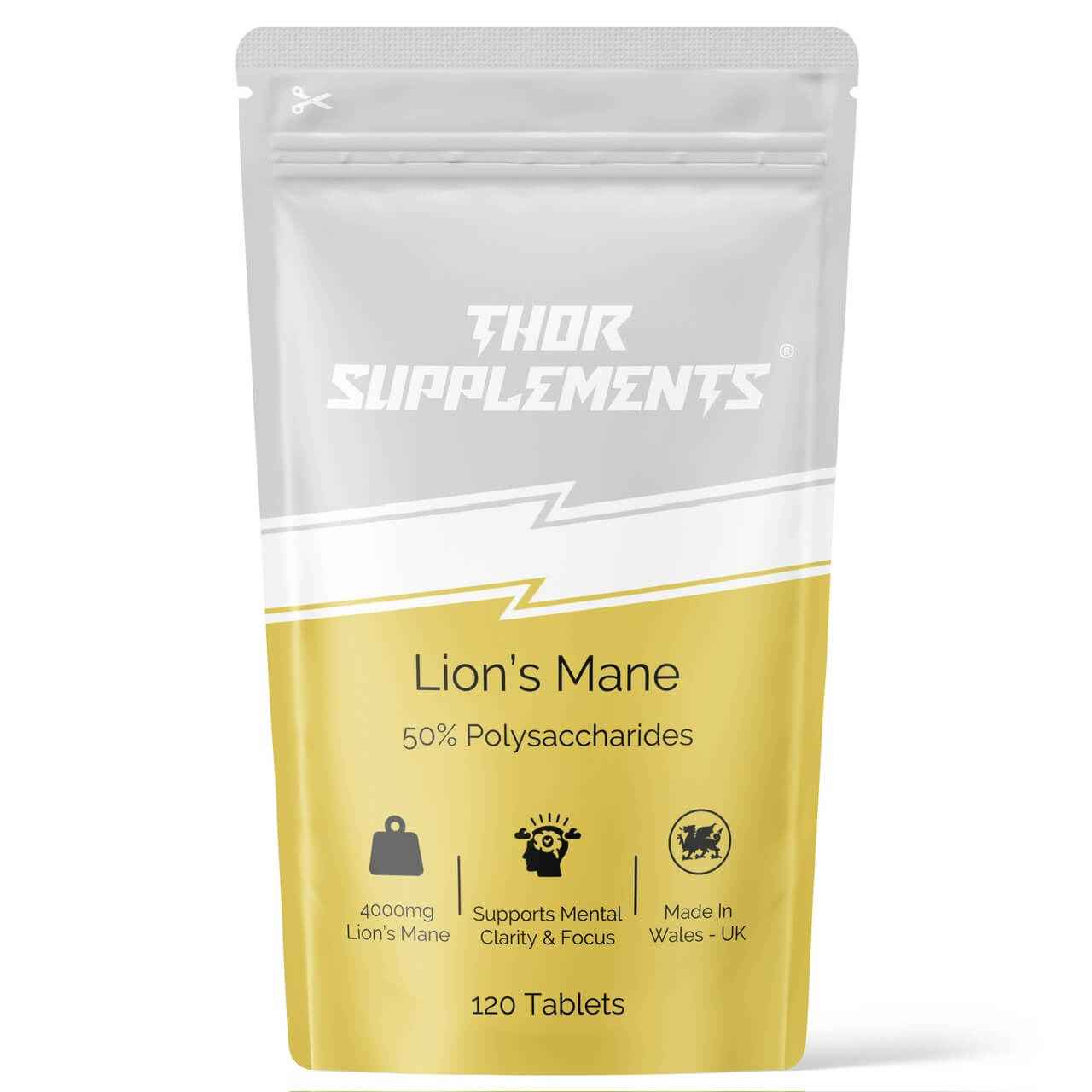 Lion's Mane | 50% Polysaccharides | 120 Tablets