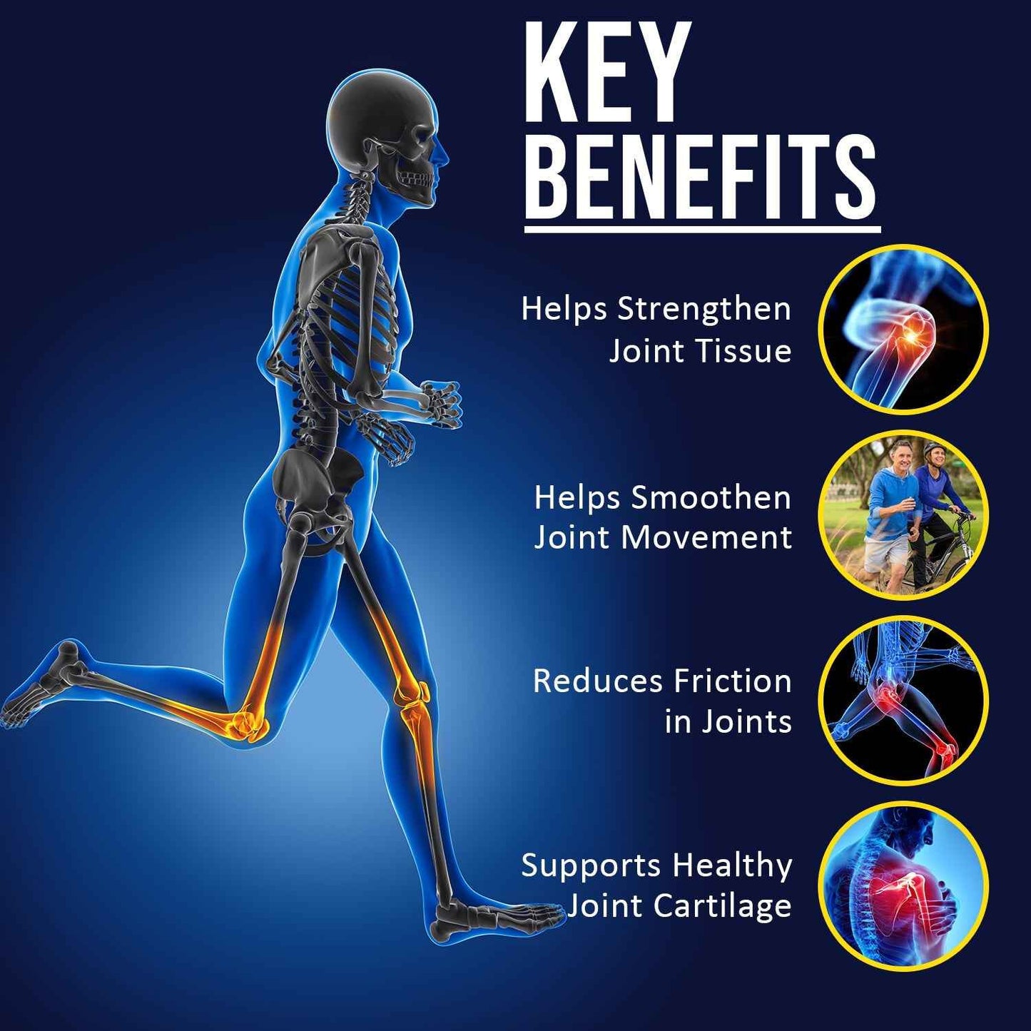 Joint Support Complex High Strength Glucosamine - Flexibility & Cartilage Support Capsules
