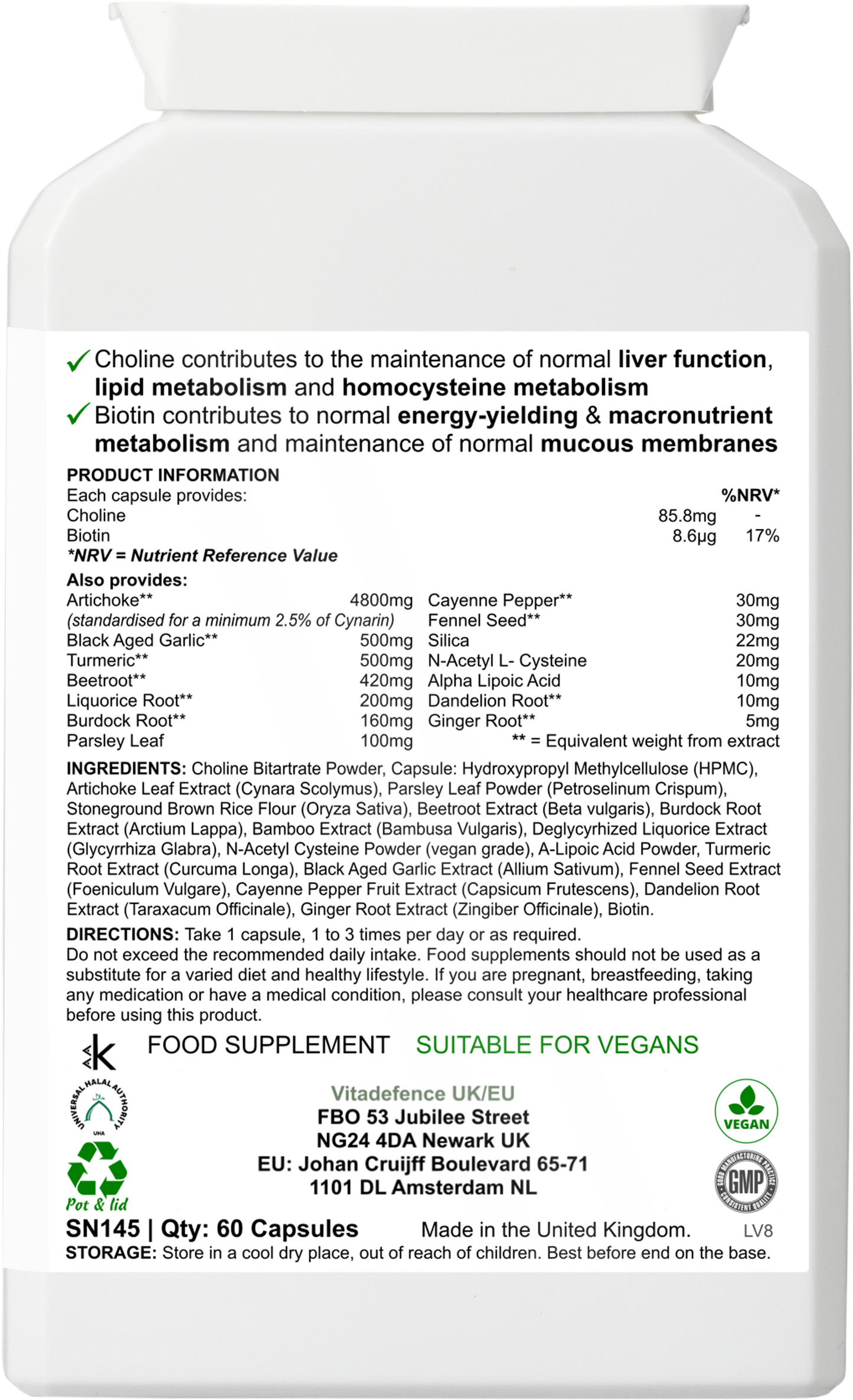 Artichoke Multi | With Choline, Biotin & Botanicals – 60 Capsules