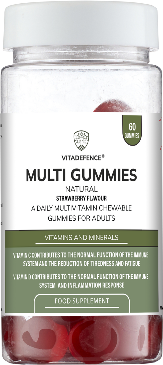 Multi Gummies – Natural Strawberry Flavour – 60 Gummies