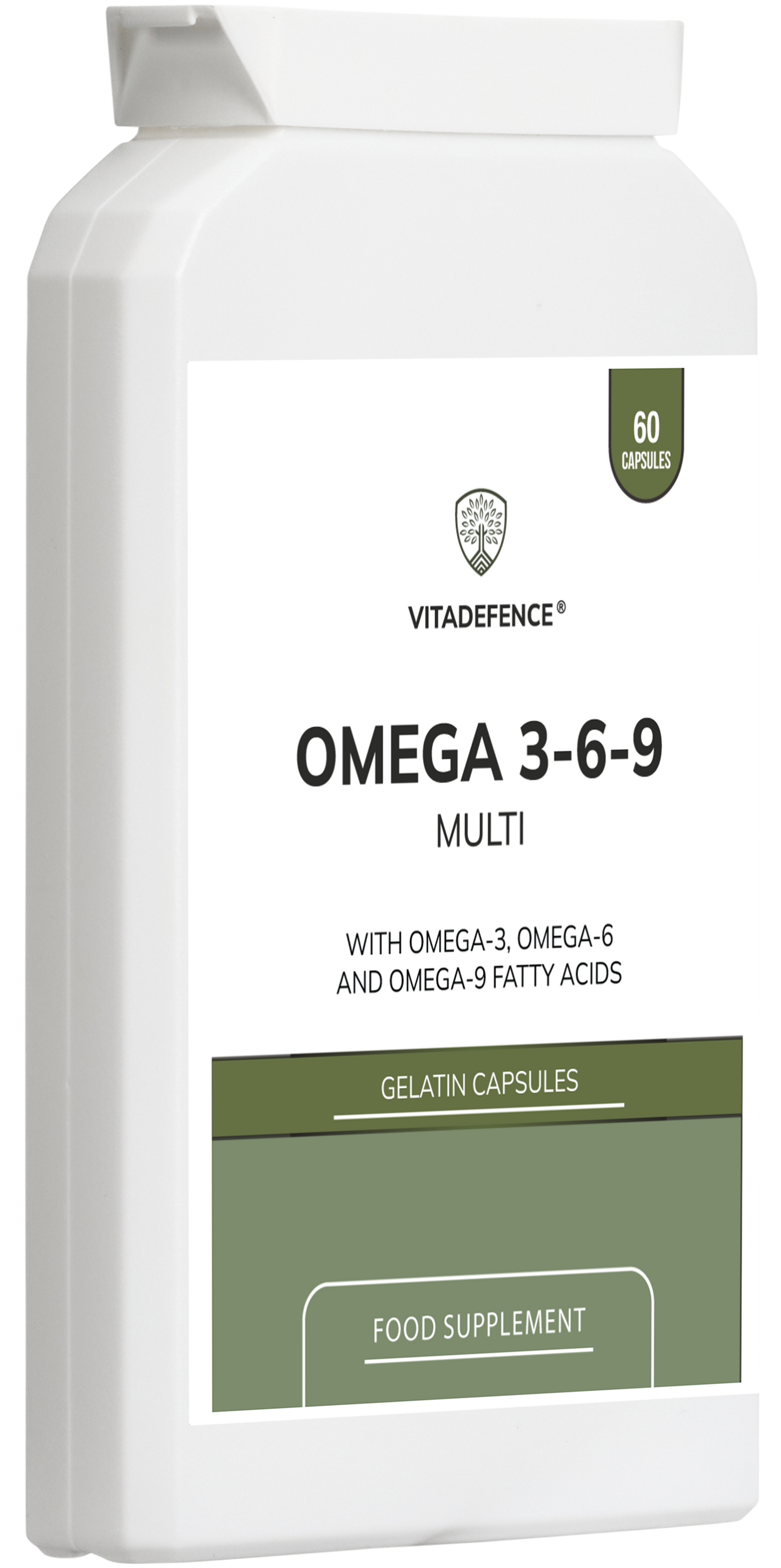 Omega 3-6-9 Multi | With Fish Oil, Flaxseed, Sunflower Oil & Vitamin E – 60 Gelatin Capsules