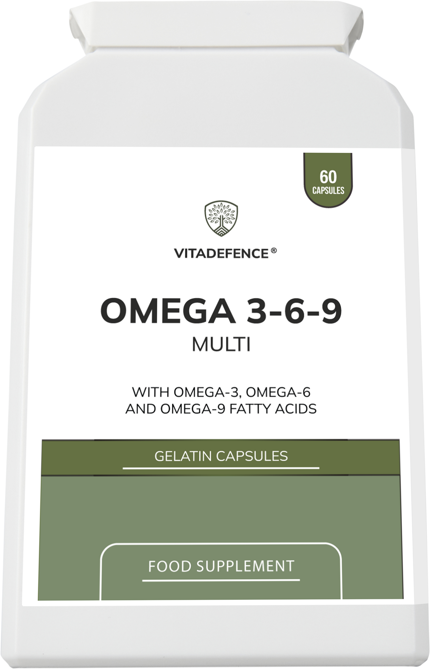Omega 3-6-9 Multi | With Fish Oil, Flaxseed, Sunflower Oil & Vitamin E – 60 Gelatin Capsules