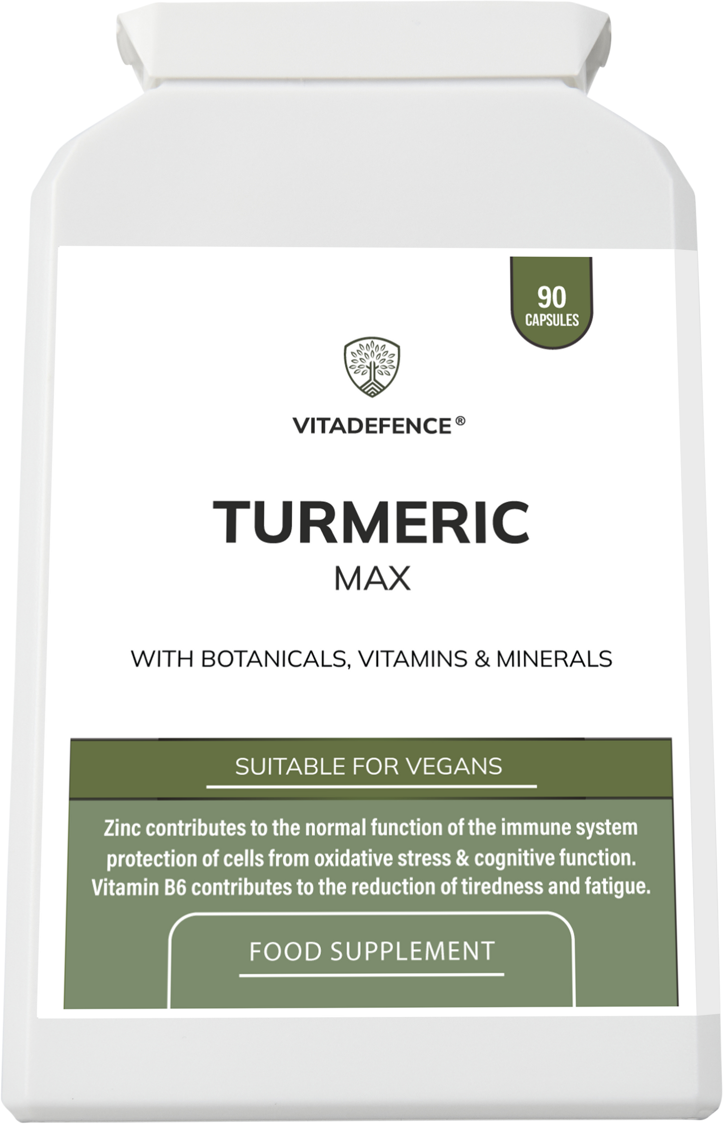 Turmeric Max | With Vitamin B6, Zinc & Botanicals – 90 Capsules