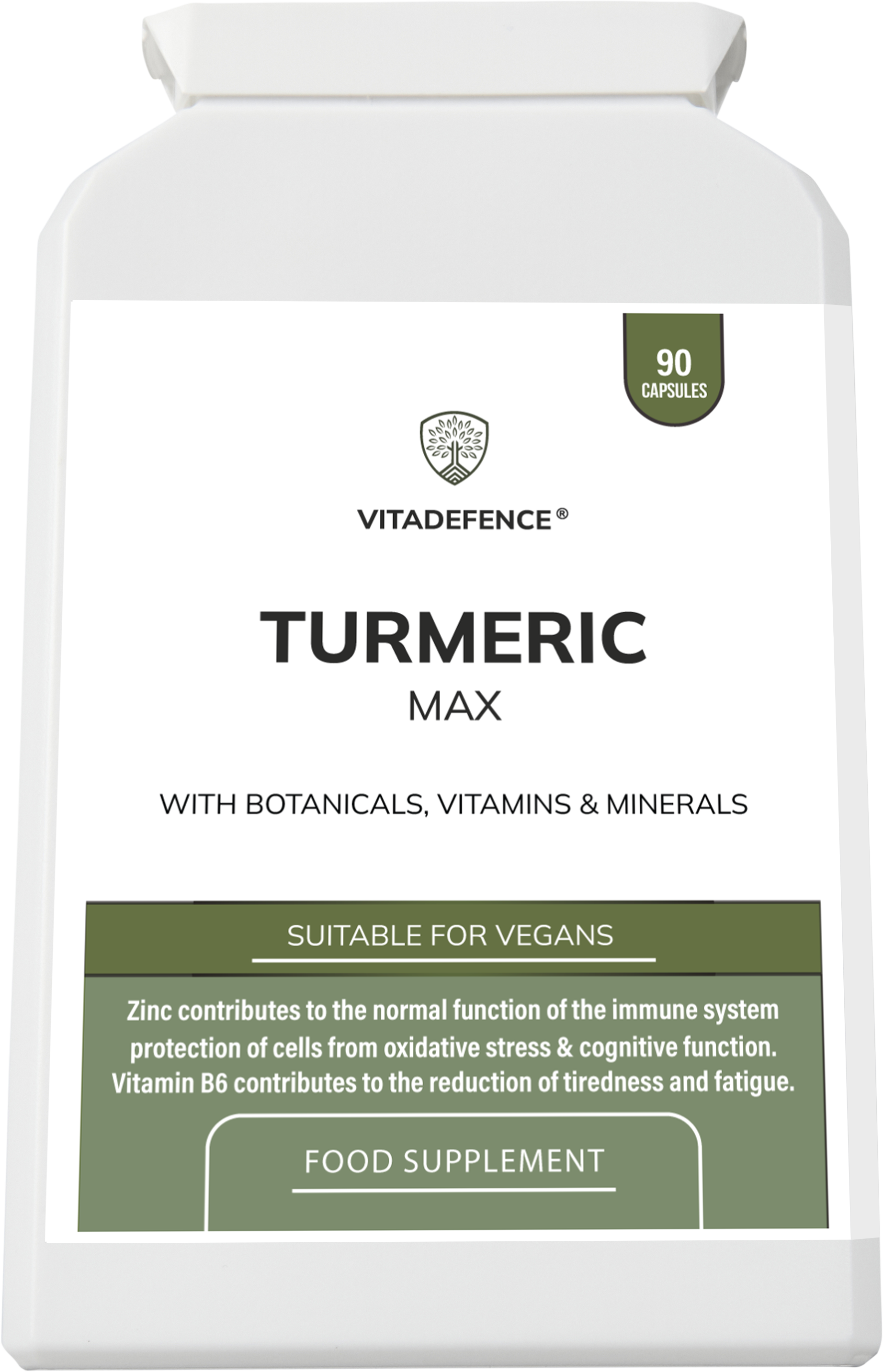 Turmeric Max | With Vitamin B6, Zinc & Botanicals – 90 Capsules