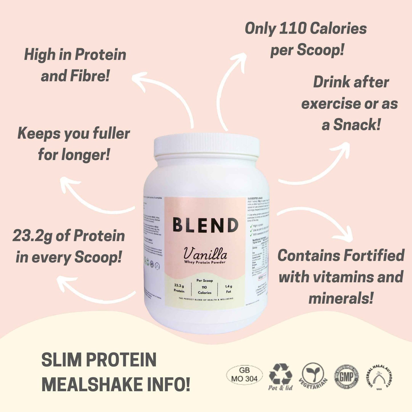 Organic Whey Protein Powder - Vanilla Flavour