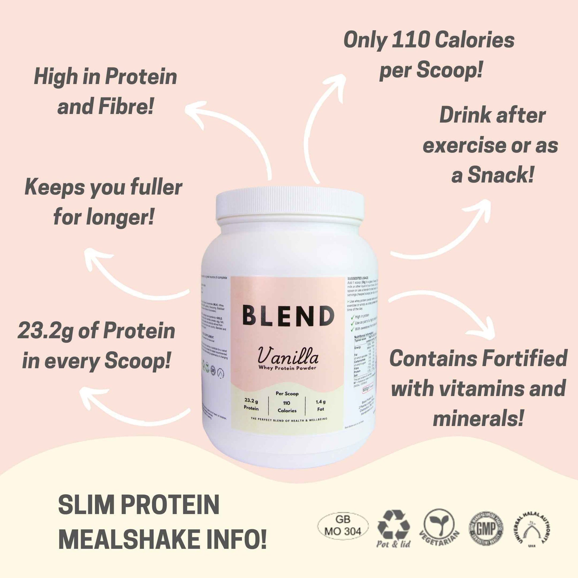 Organic Whey Protein Powder - Vanilla Flavour