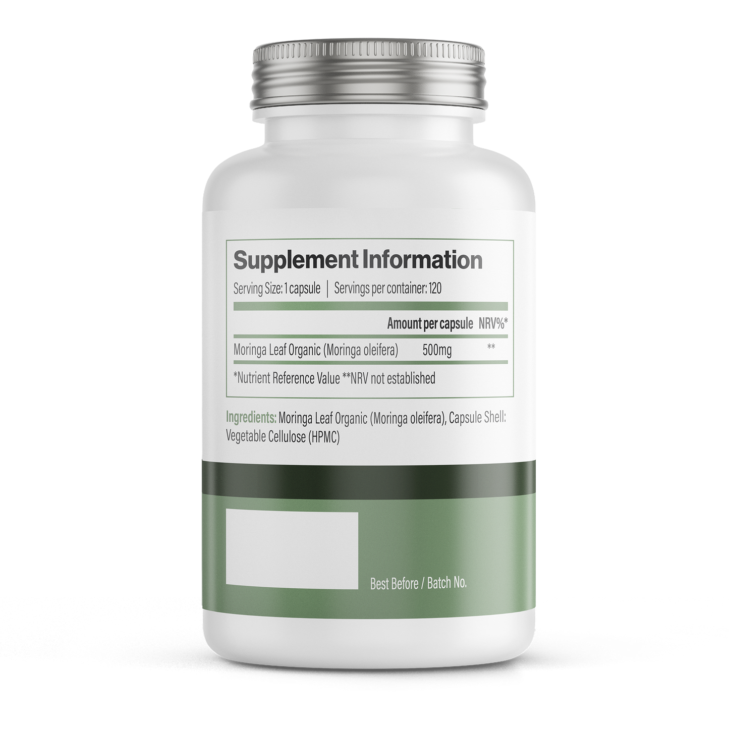Moringa Oleifera | 500 mg Vegan Capsules – 120 Count