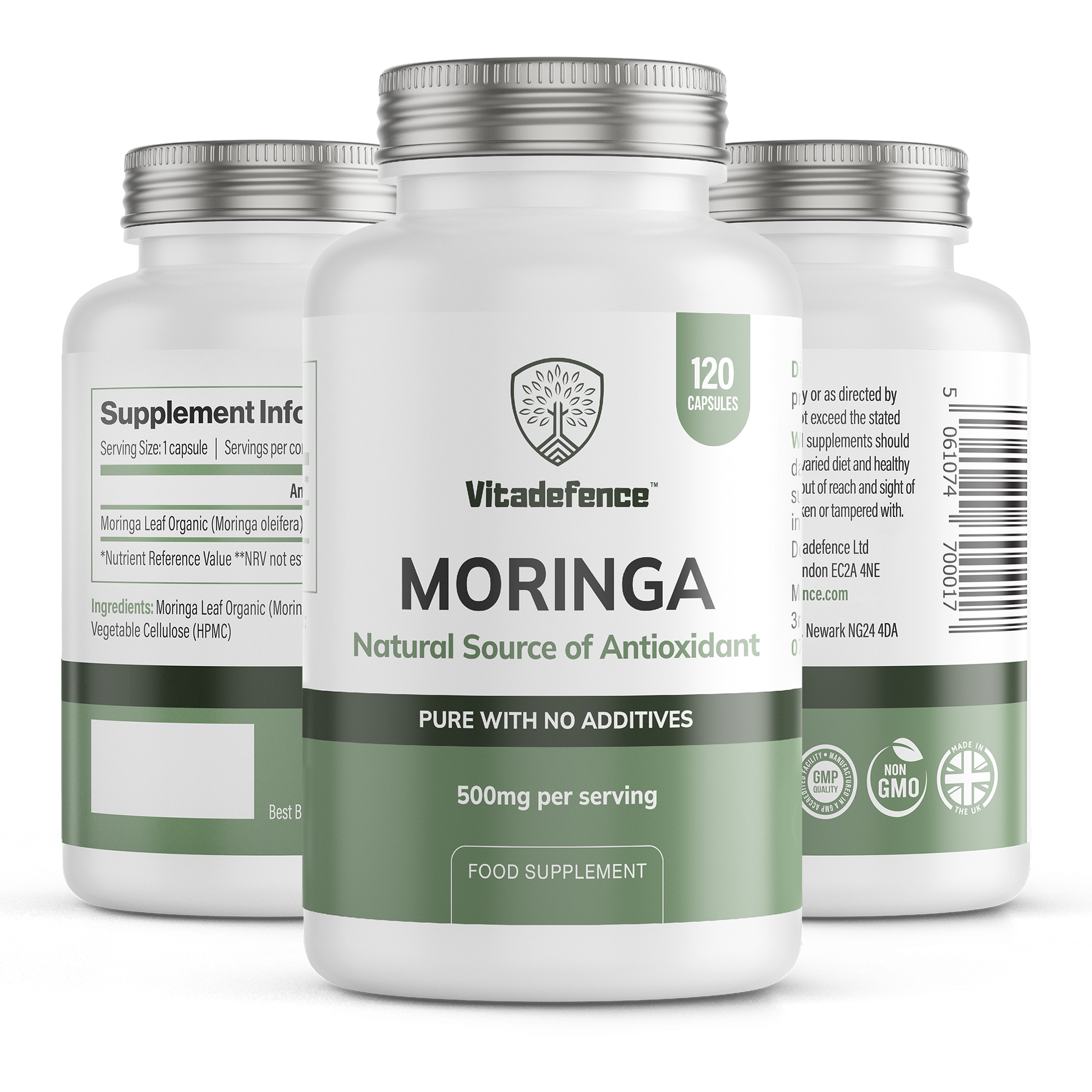 Moringa Oleifera | 500 mg Vegan Capsules – 120 Count