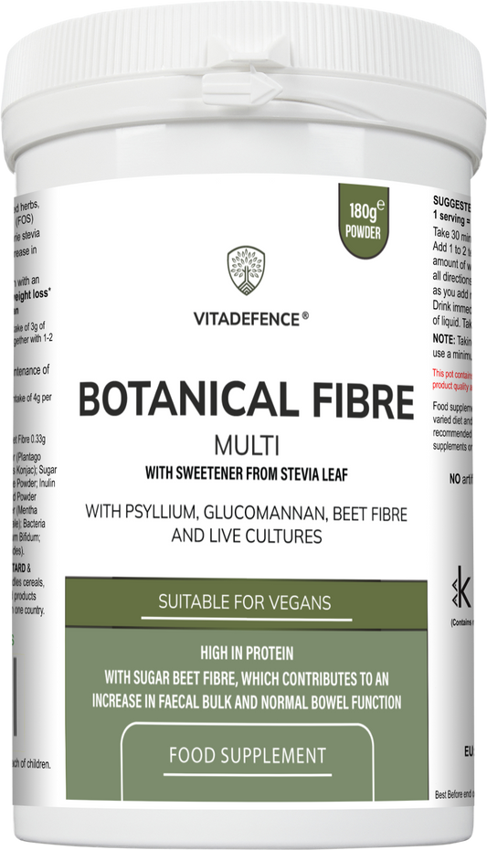 Botanical Fibre Multi | Fibre & Plant Blend with Glucomannan & Live Cultures – 300 g